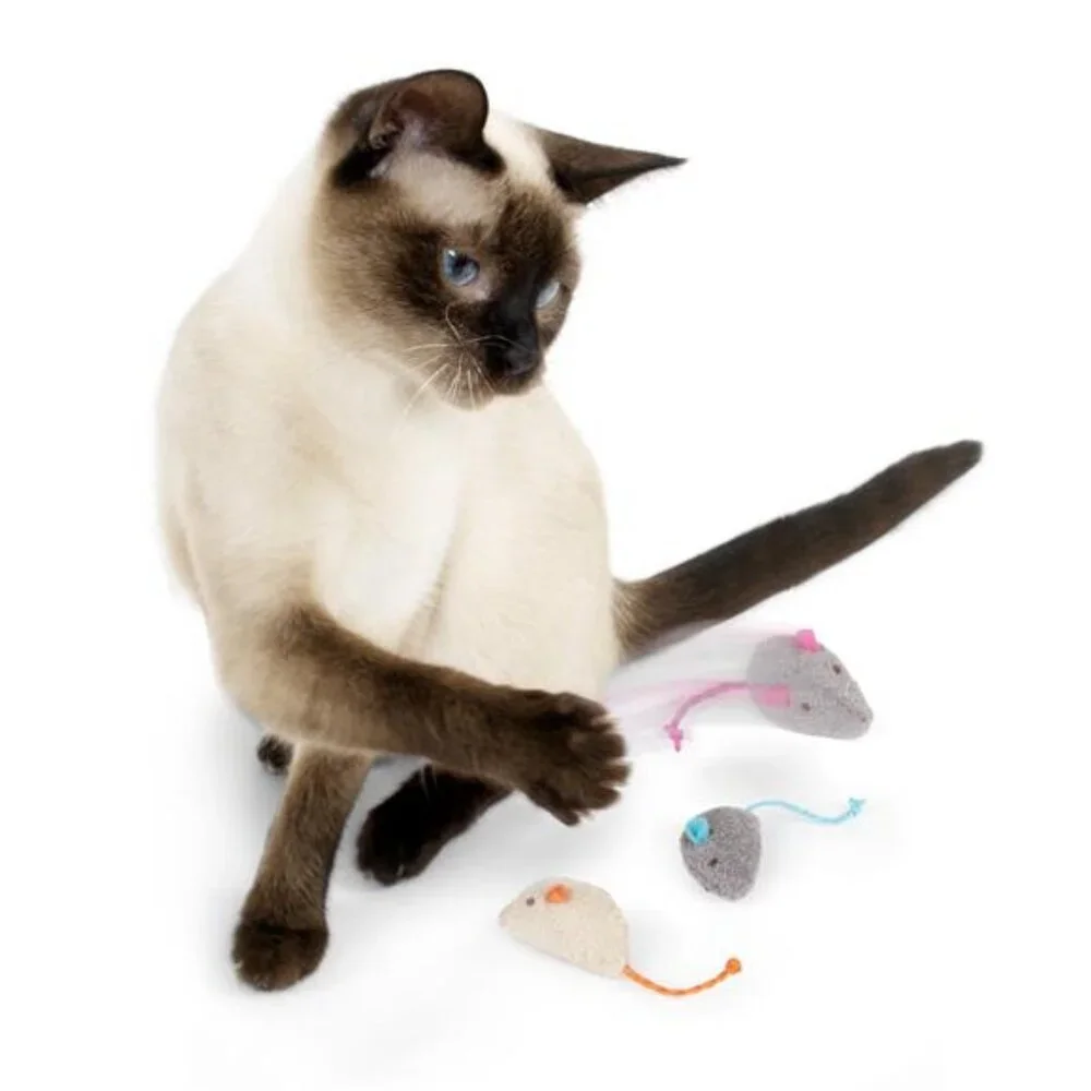 Skitter Critters Value Pack, Soft Plush Catnip Filled Mice Cat Toys,